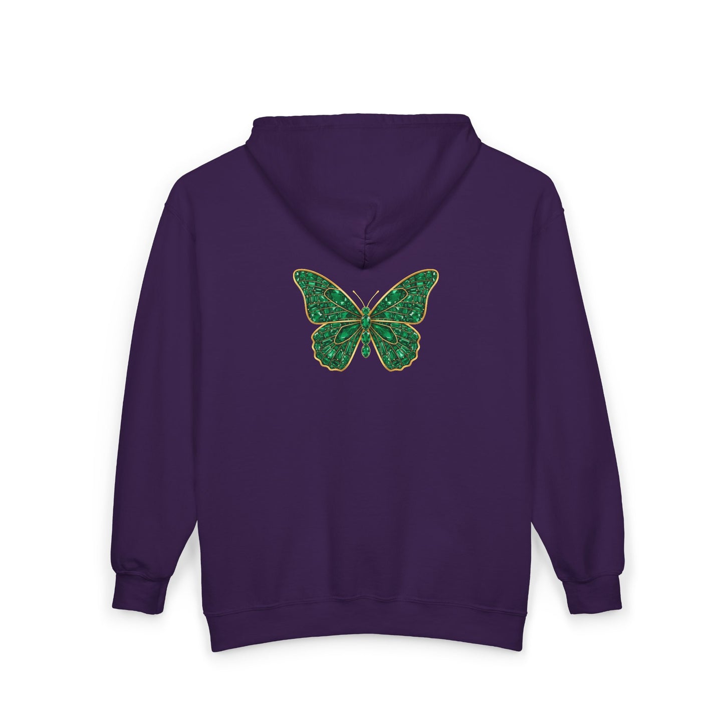 May Emerald Butterfly Zip Sweatshirt - Balance, Harmony, Healing