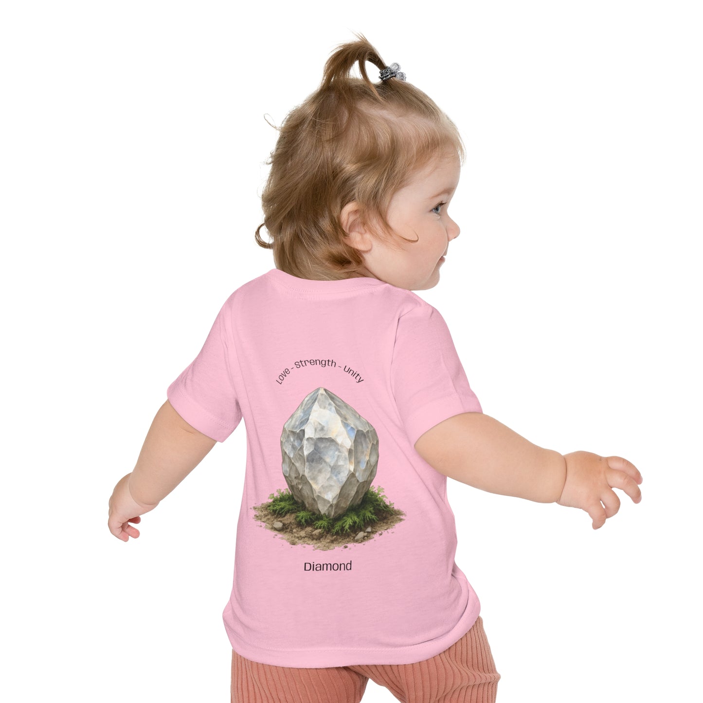 Baby April Birthstone Diamond Tee - Love, Strength, Unity