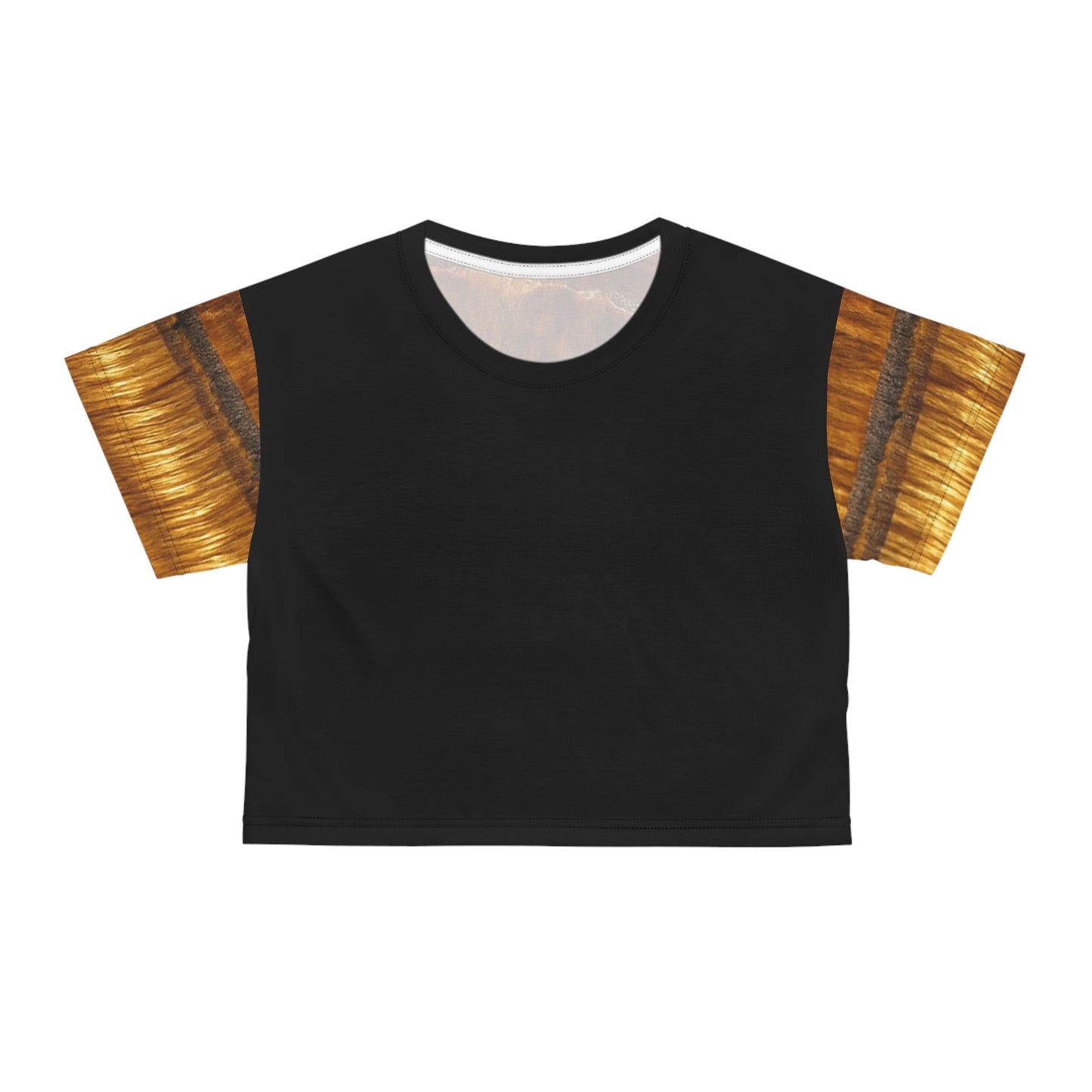Crop Tee Tigers Eye Natural - Confidence, Courage, Protection