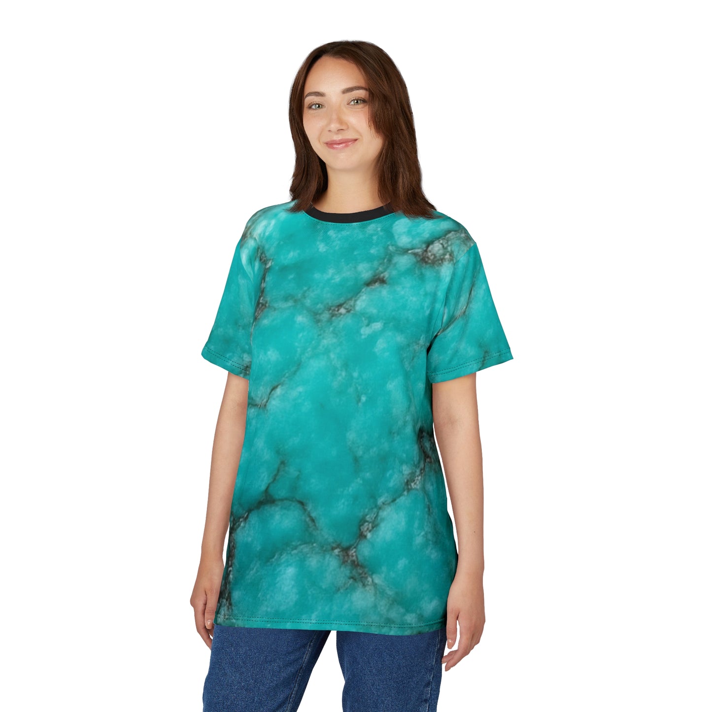 Tee Turquoise Graphic - Communication, Protection, Peace