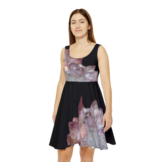 Amethyst Skater Dress Black II - Peace, Courage, Stability
