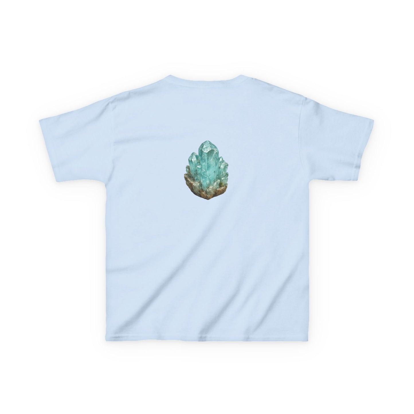 March Aquamarine Kids Heavy Tee — Courage, Balance, Clarity,