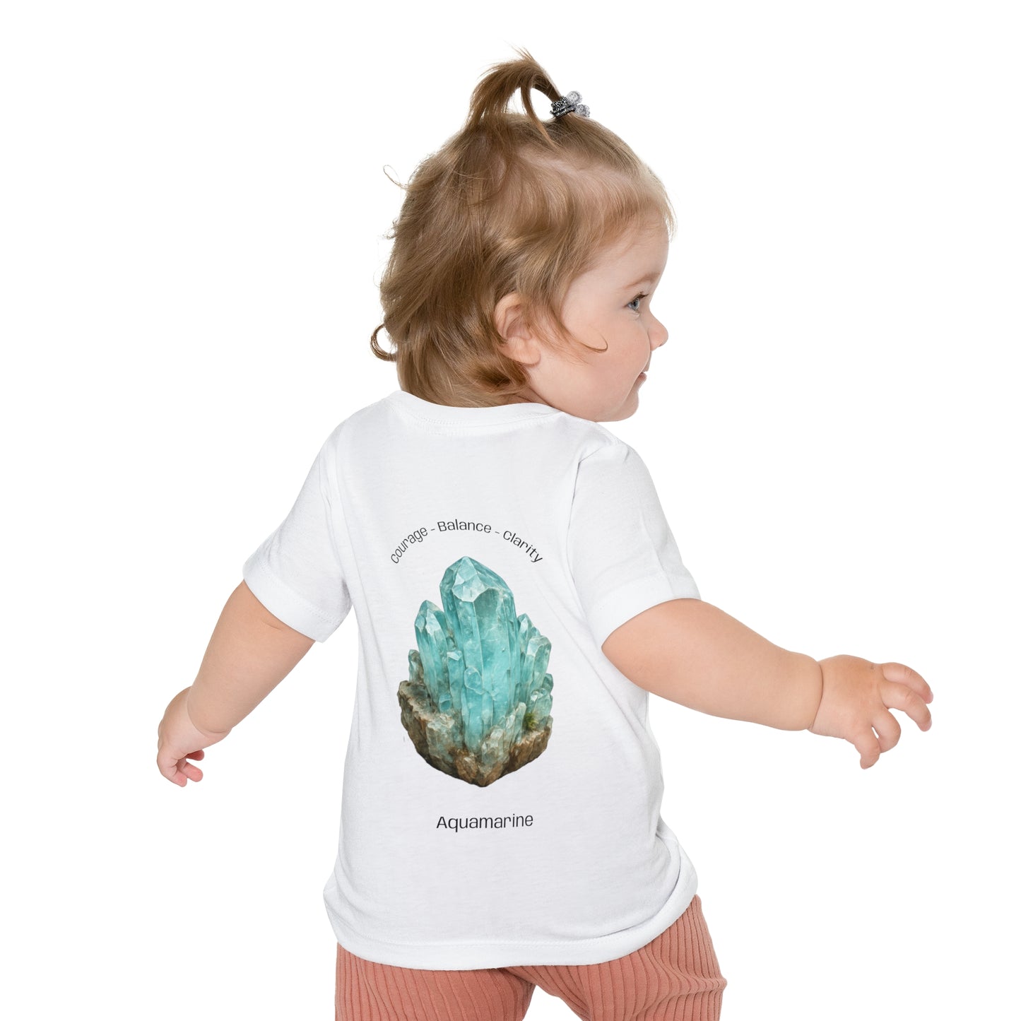 Baby March Birthstone Aquamarine Tee - Courage, Balance, Clarity
