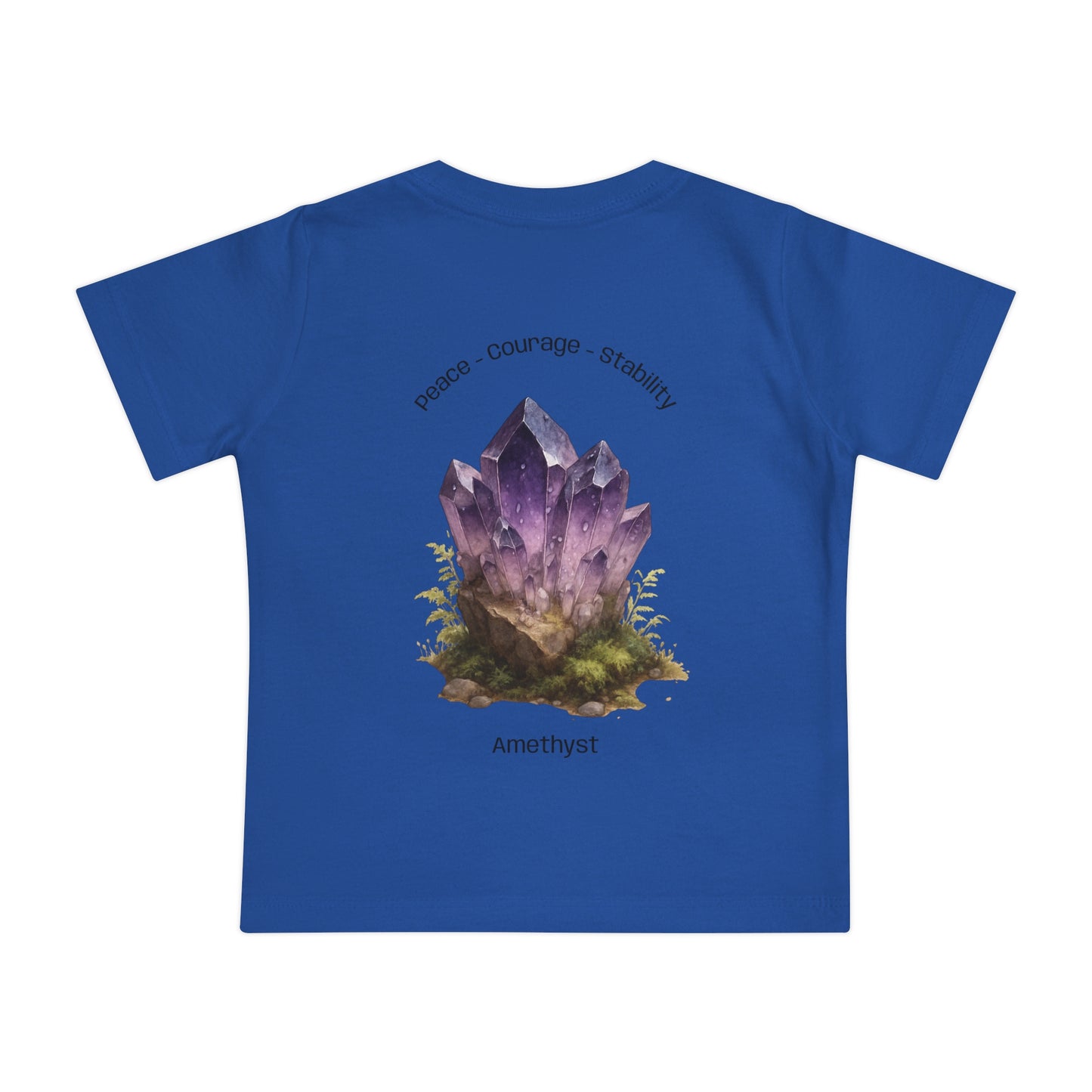 Baby February Birthstone Amethyst Tee - Peace, Courage, Stability