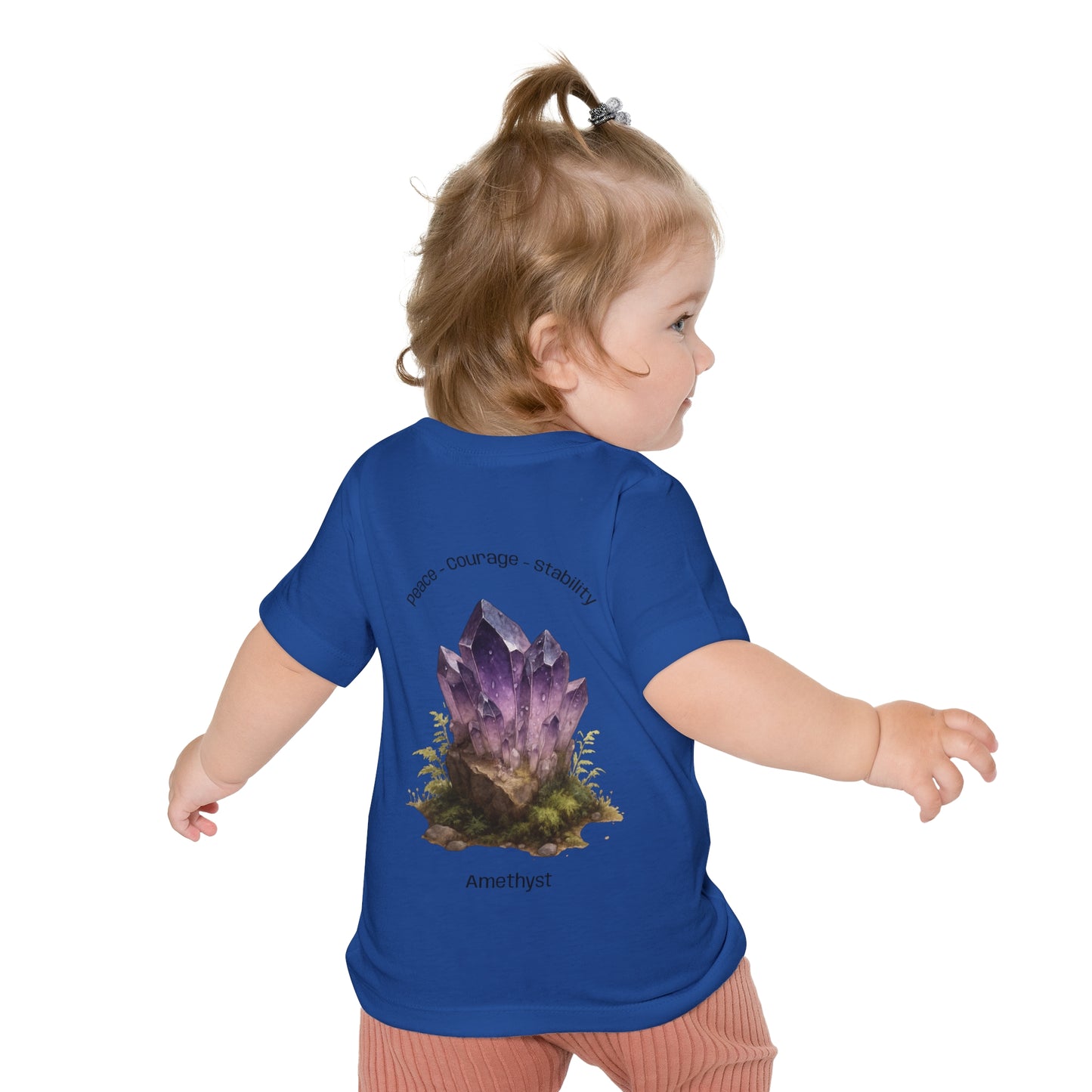 Baby February Birthstone Amethyst Tee - Peace, Courage, Stability