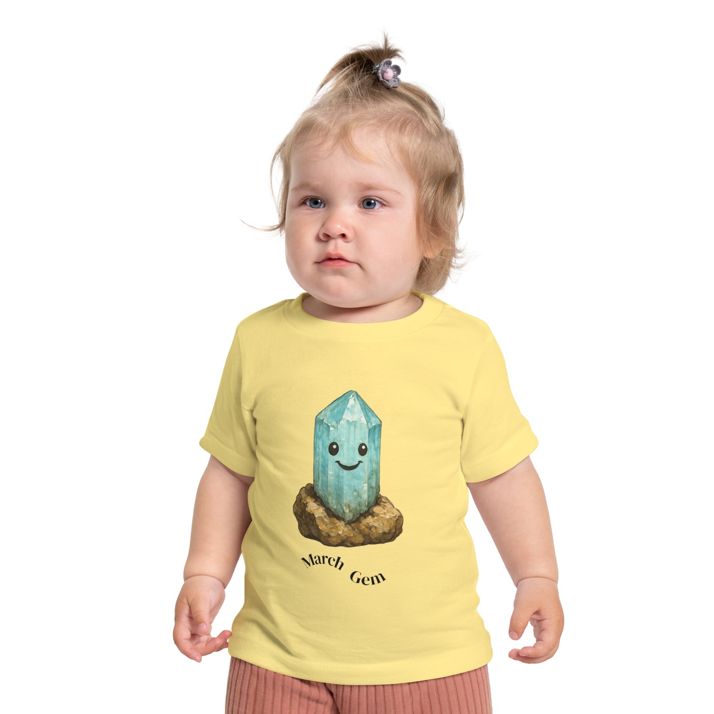 Baby March Birthstone Aquamarine Tee - Courage, Balance, Clarity