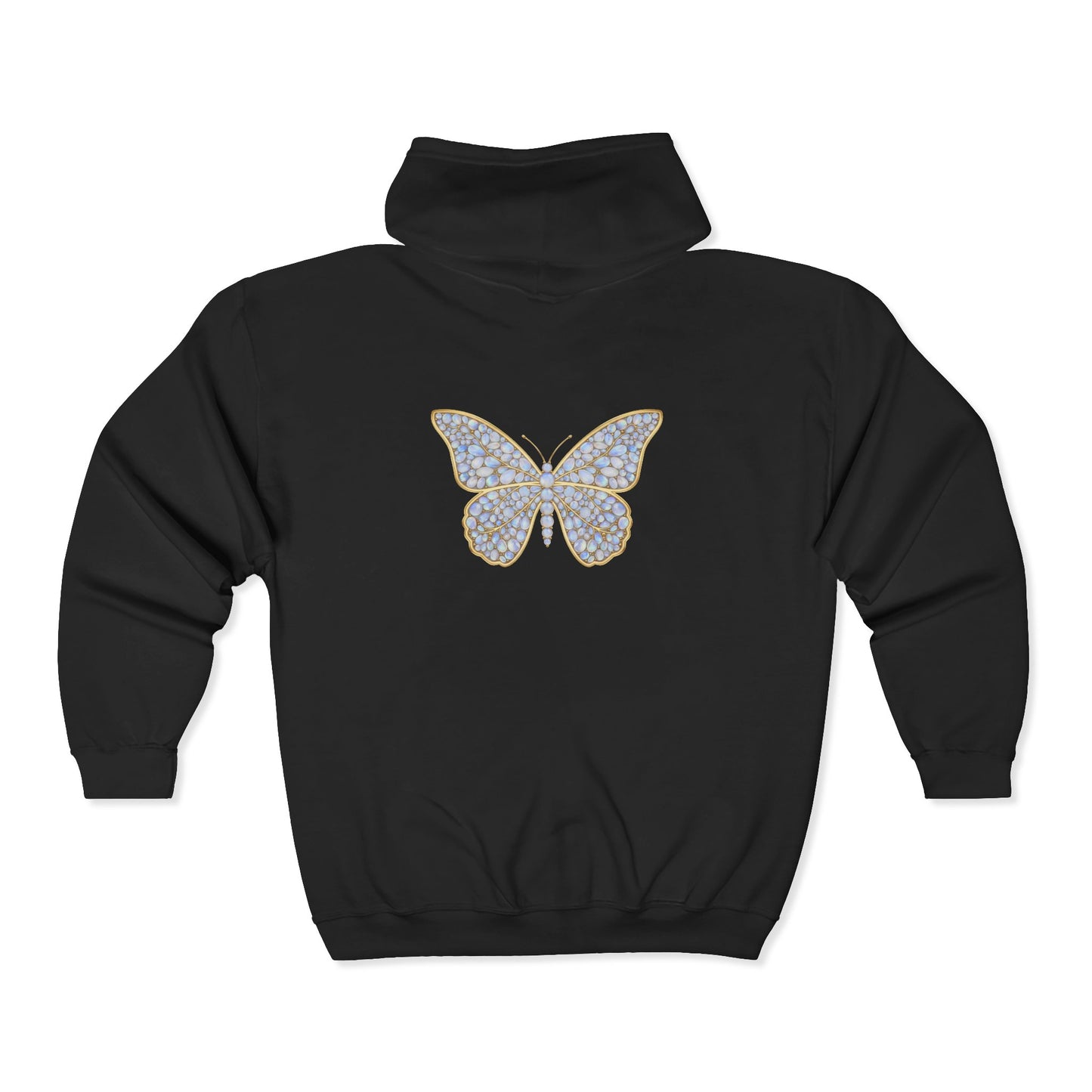 June Moonstone Zip Sweatshirt Butterfly - Balance, Hope, Abundance