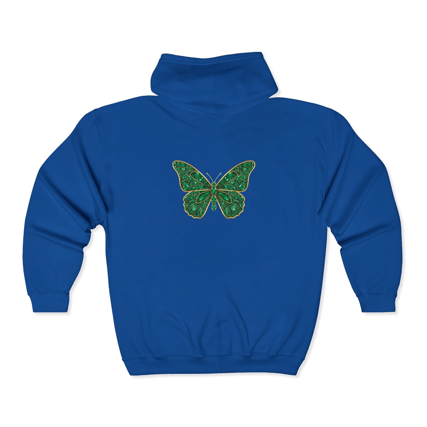 May Emerald Butterfly Zip Sweatshirt - Balance, Harmony, Healing