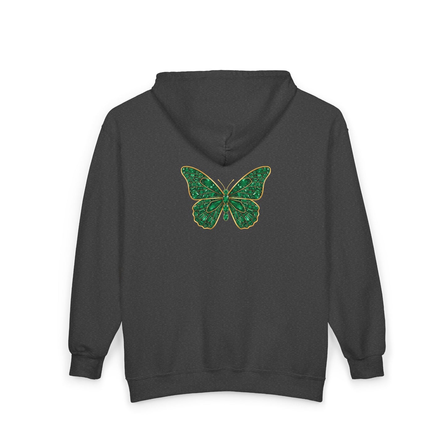 May Emerald Butterfly Zip Sweatshirt - Balance, Harmony, Healing