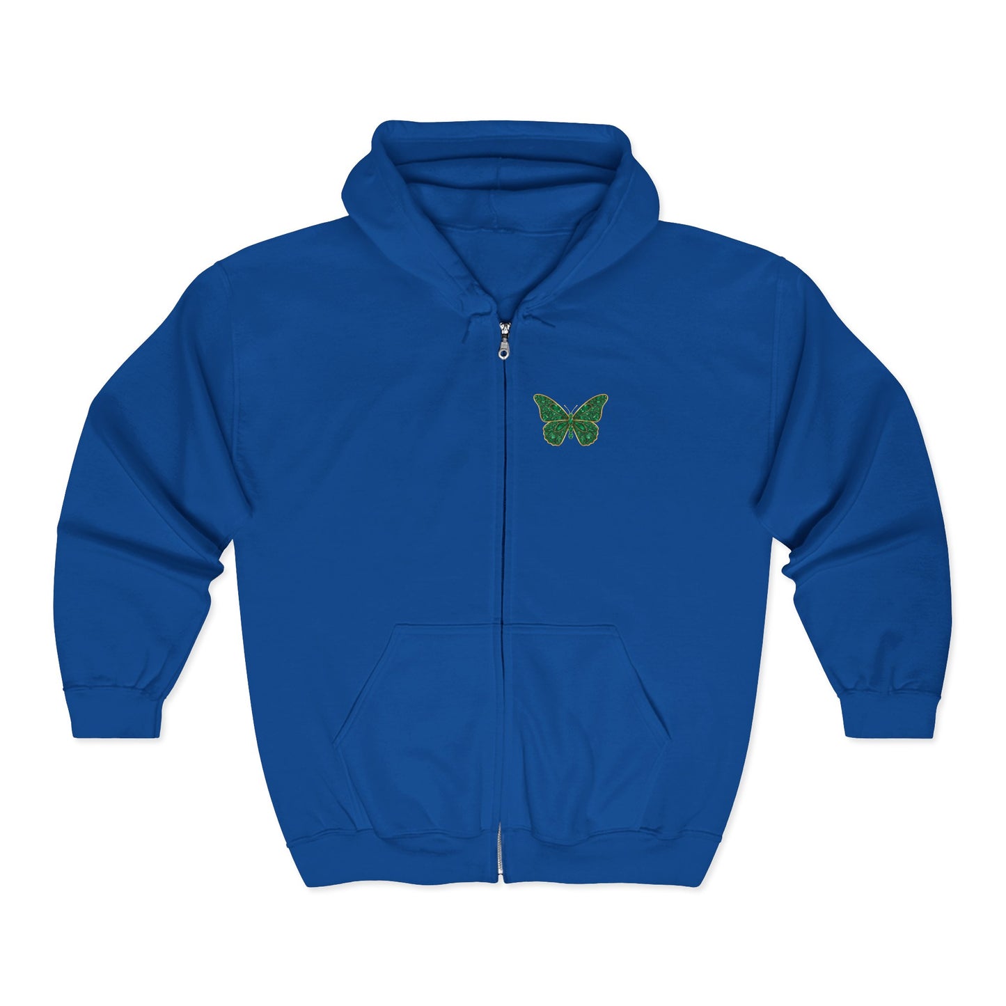 May Emerald Butterfly Zip Sweatshirt - Balance, Harmony, Healing