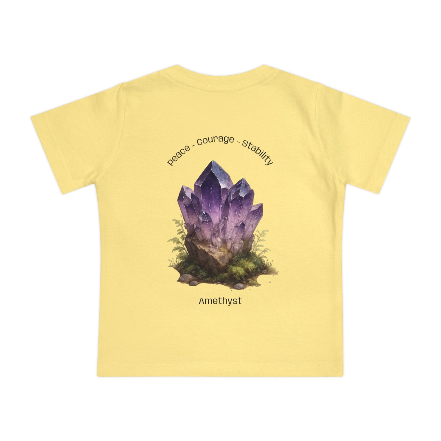 Baby February Birthstone Amethyst Tee - Peace, Courage, Stability