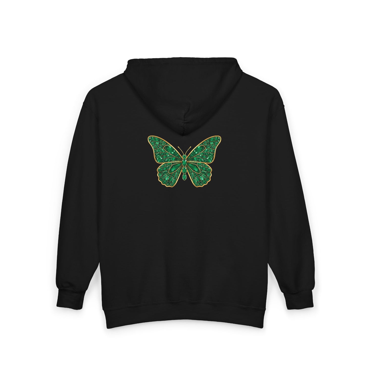 May Emerald Butterfly Zip Sweatshirt - Balance, Harmony, Healing