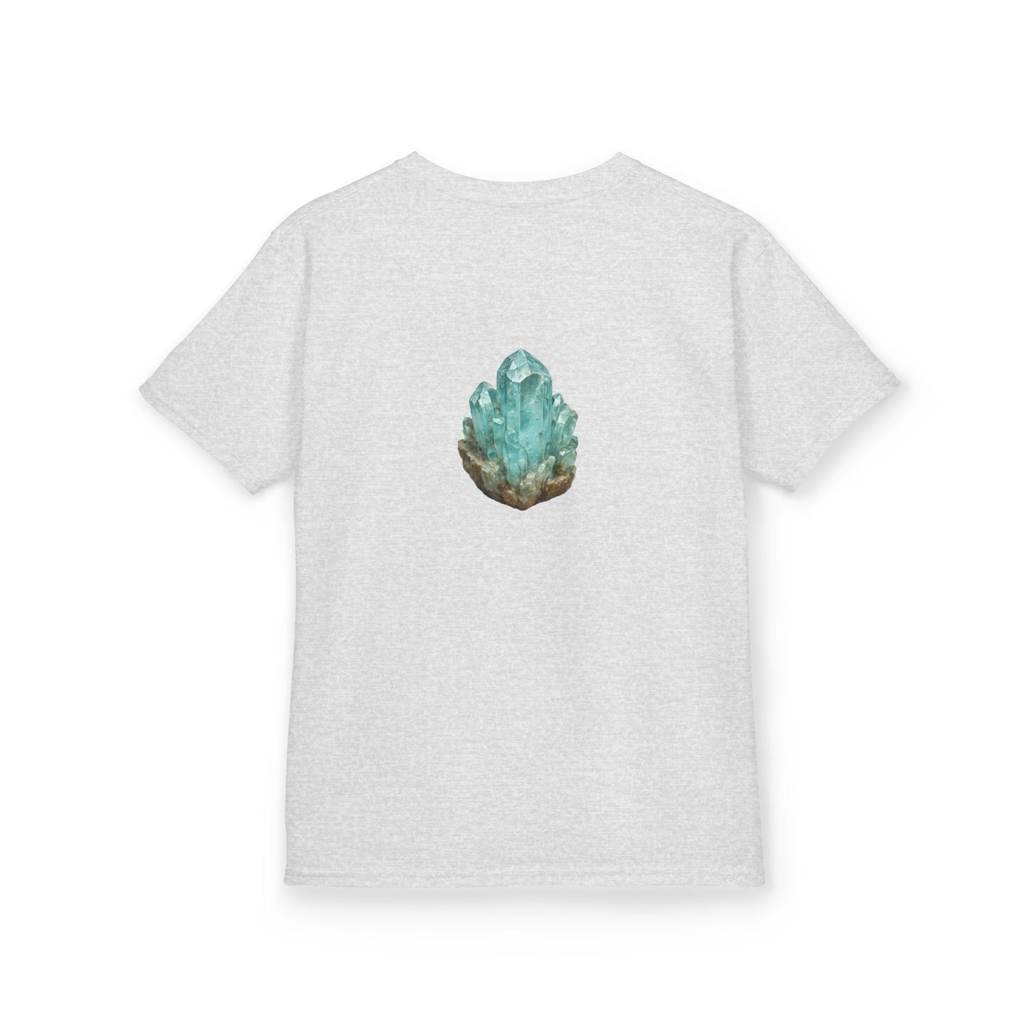 March Aquamarine Kids Heavy Tee — Courage, Balance, Clarity,