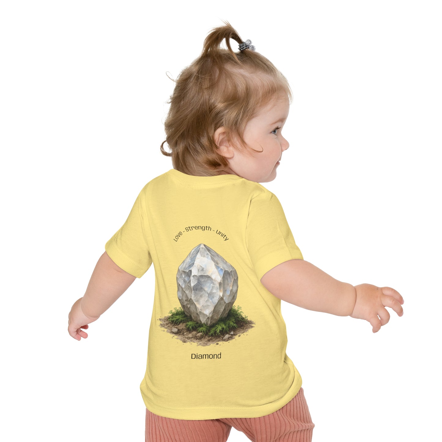 Baby April Birthstone Diamond Tee - Love, Strength, Unity