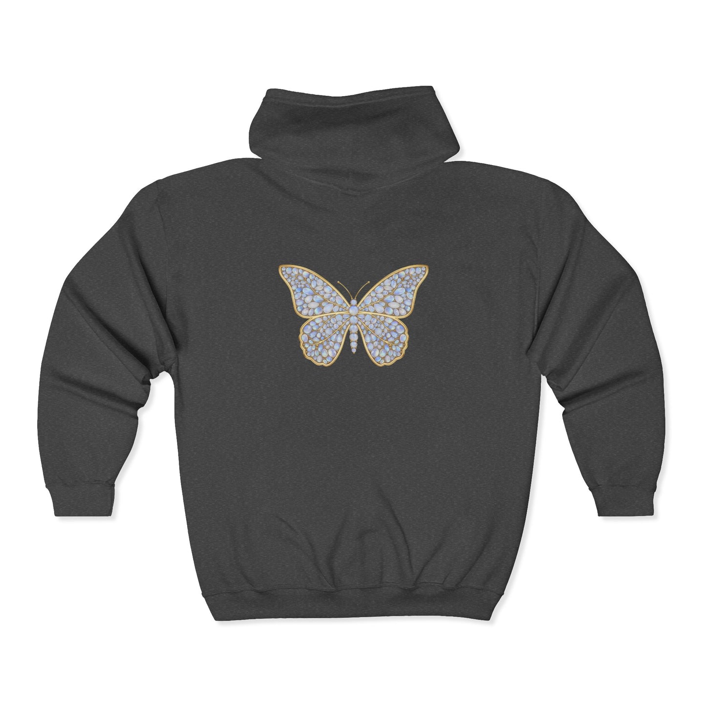 June Moonstone Zip Sweatshirt Butterfly - Balance, Hope, Abundance