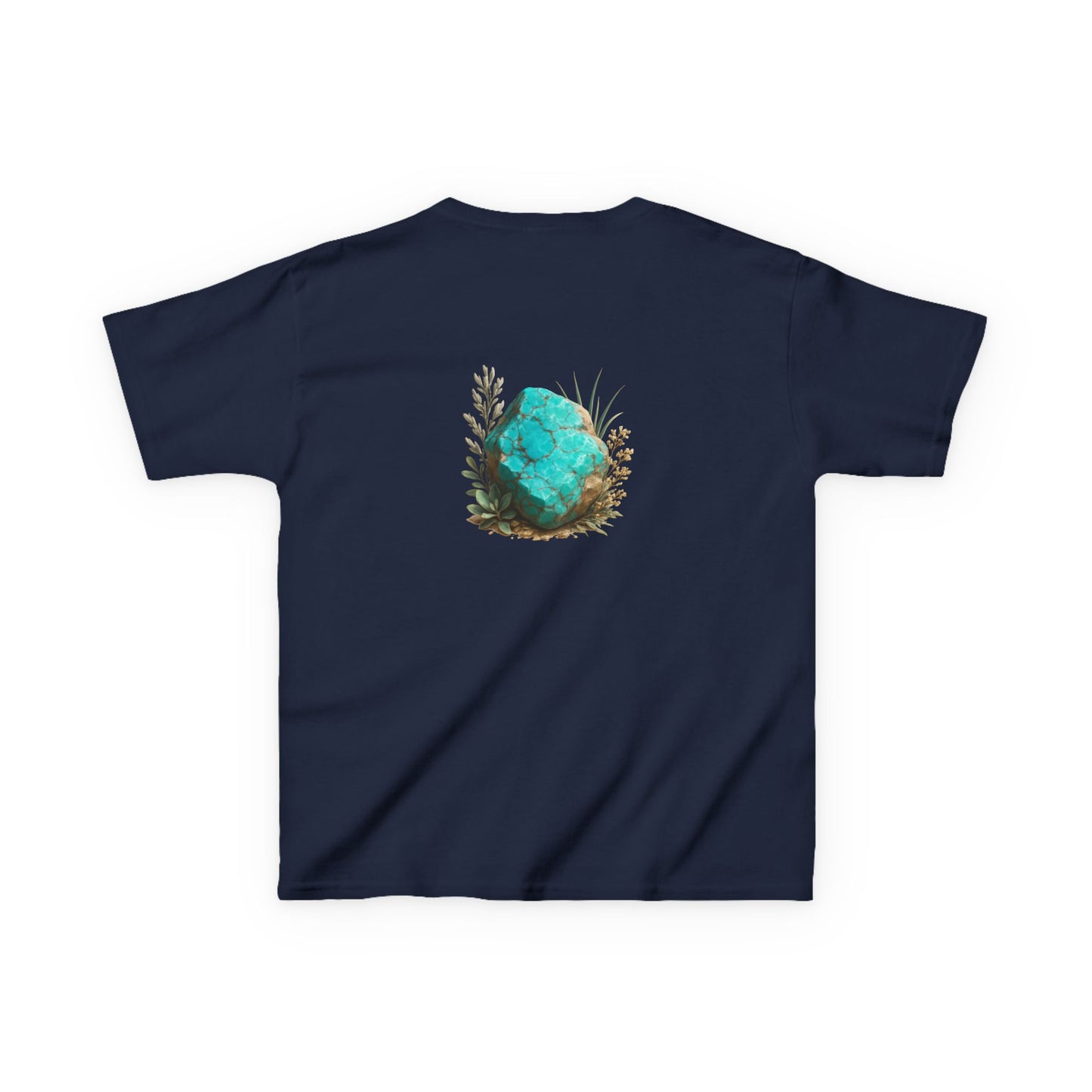December Turquoise Kids Heavy Tee - Peace, Protection, Luck