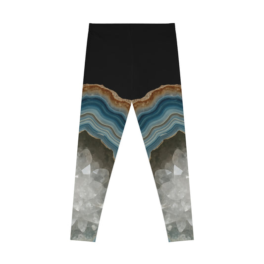 Crystal Agate Soft Stretchy Leggings - Trendy Yoga, Lounge Wear