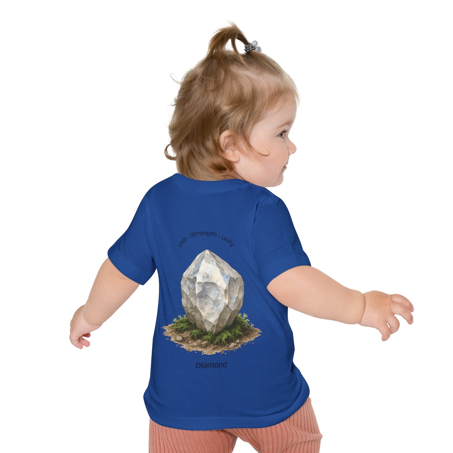 Baby April Birthstone Diamond Tee - Love, Strength, Unity