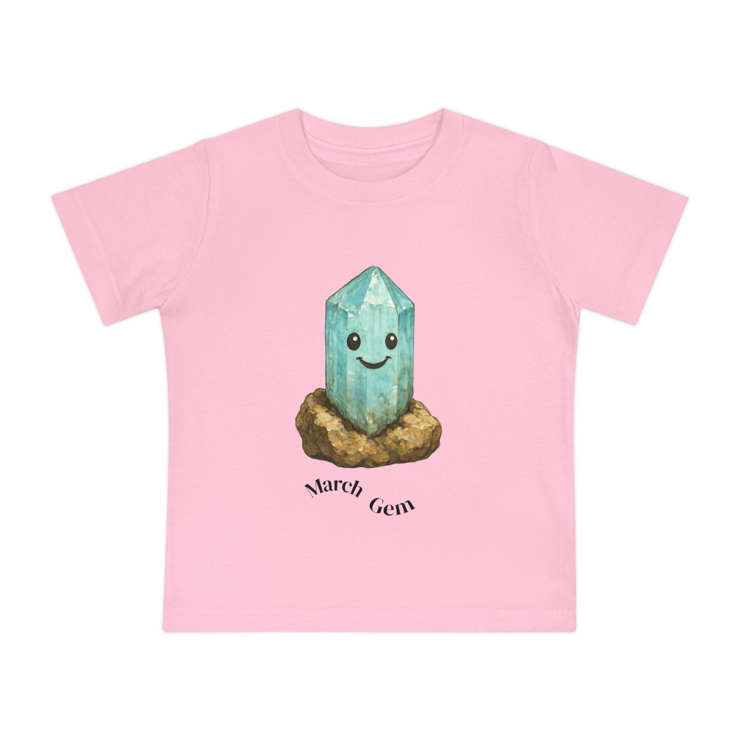 Baby March Birthstone Aquamarine Tee - Courage, Balance, Clarity