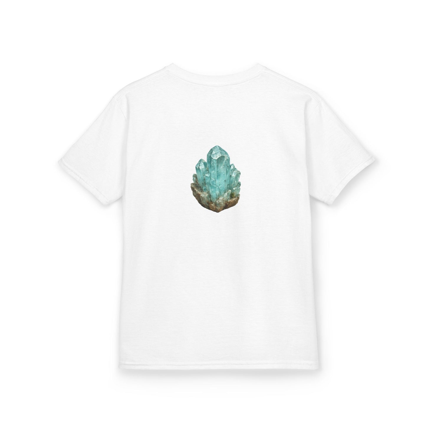 March Aquamarine Kids Heavy Tee — Courage, Balance, Clarity,