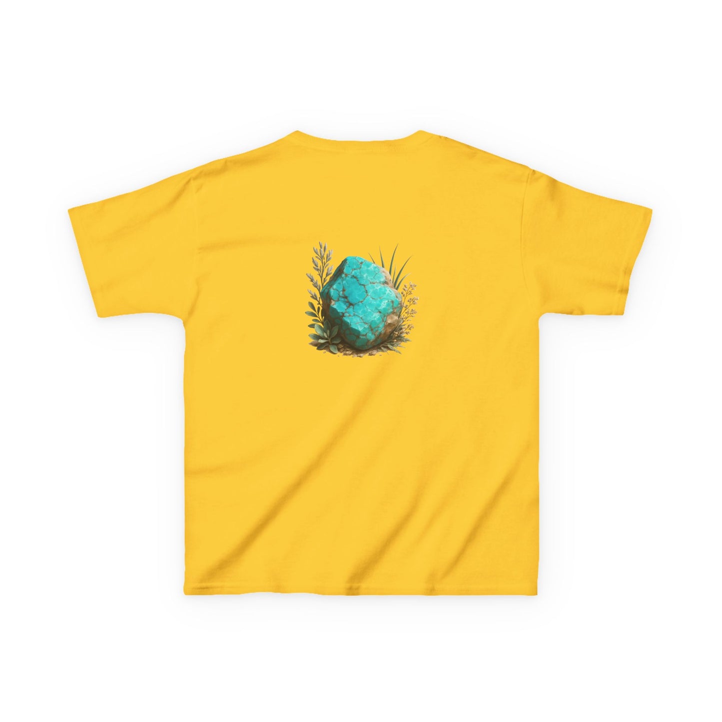 December Turquoise Kids Heavy Tee - Peace, Protection, Luck