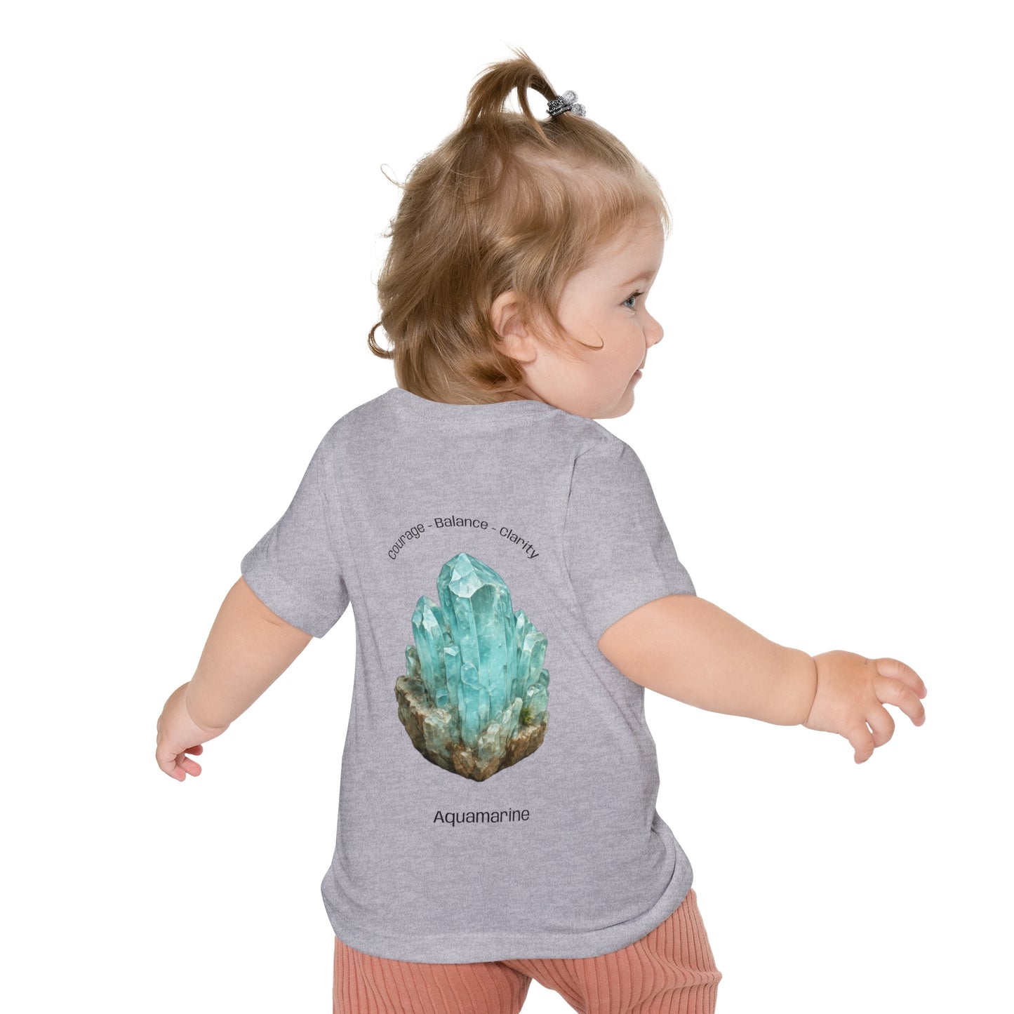 Baby March Birthstone Aquamarine Tee - Courage, Balance, Clarity