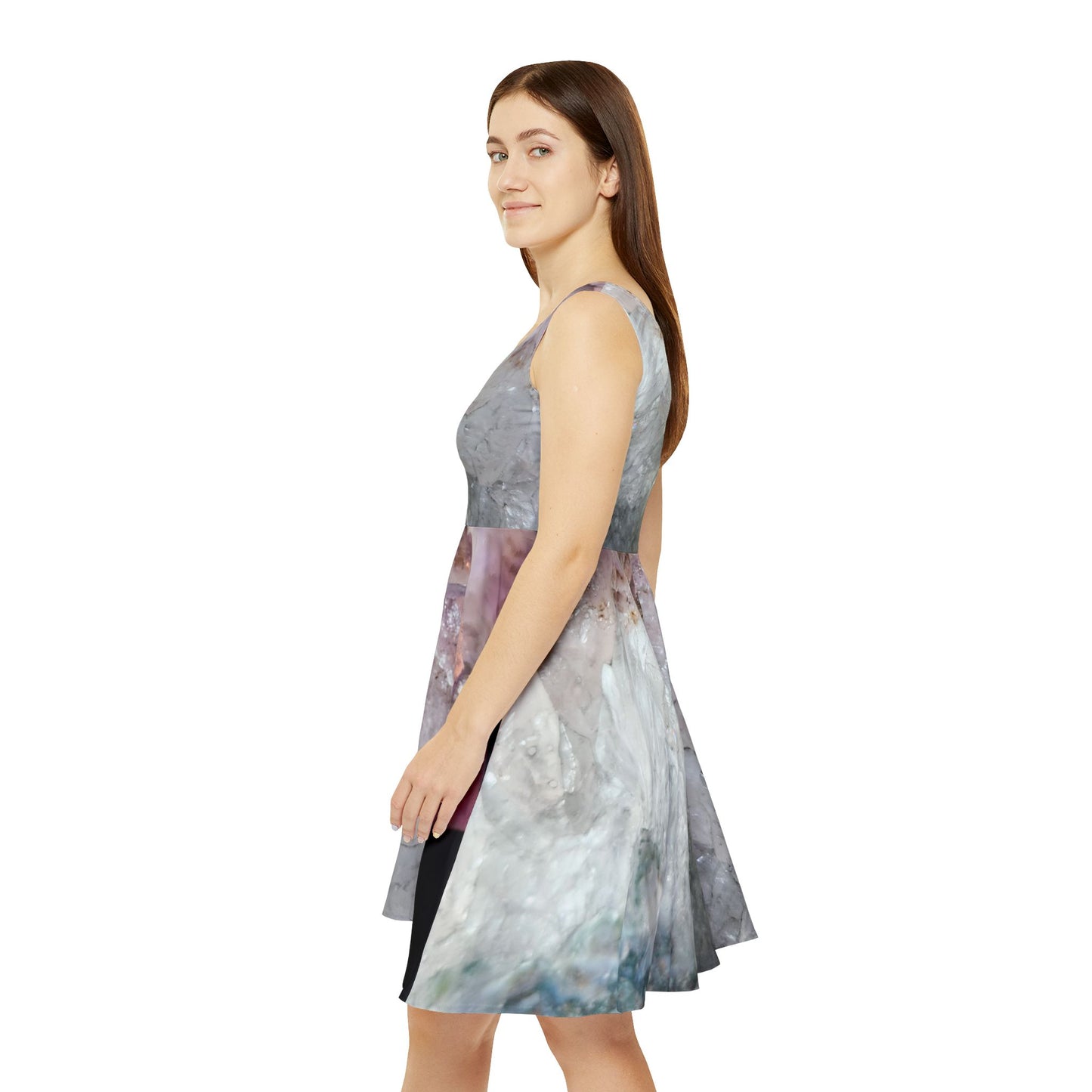 Amethyst Skater Dress Black I - Peace, Courage, Stability