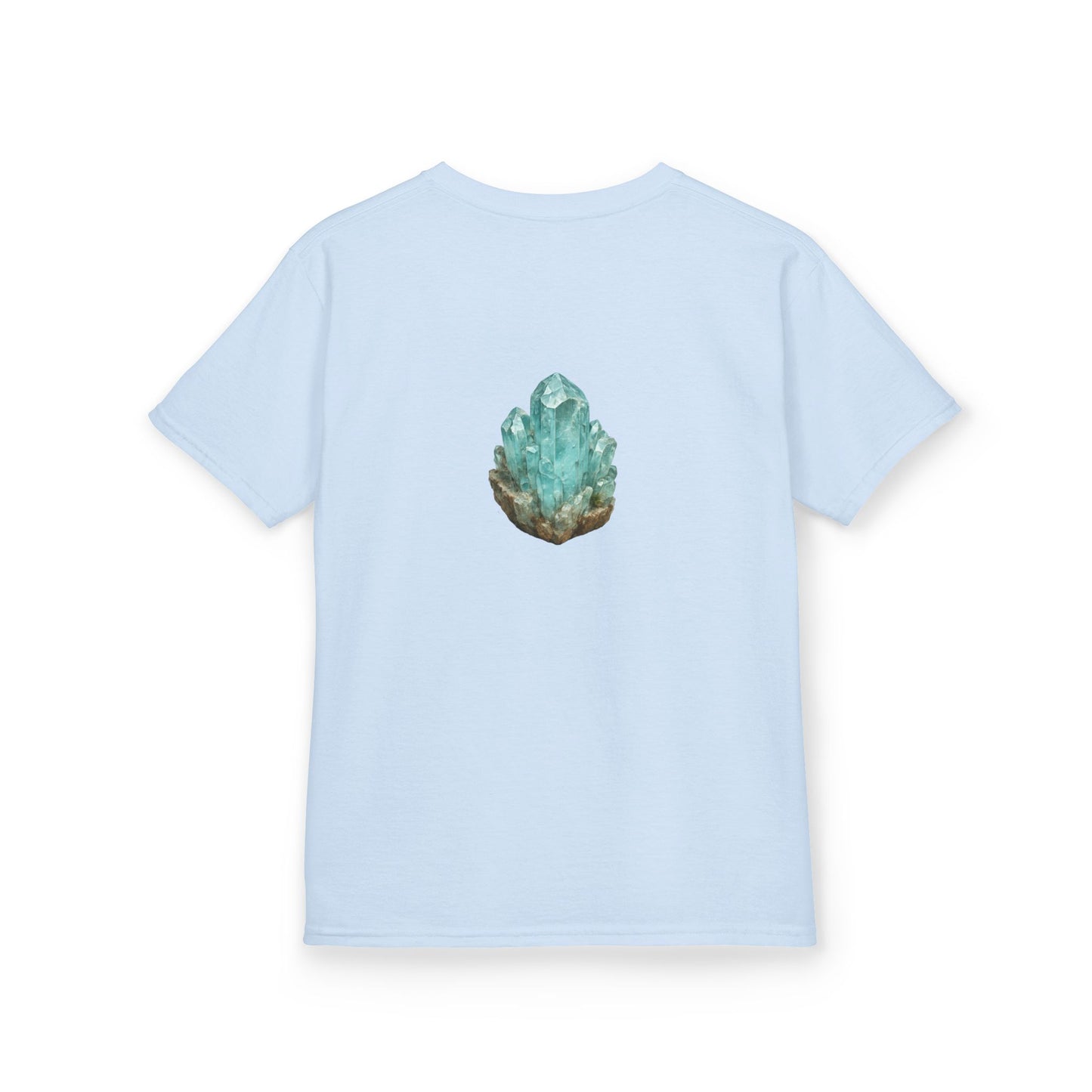 March Aquamarine Kids Heavy Tee — Courage, Balance, Clarity,