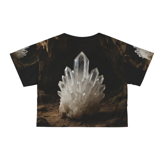 Crop Tee Clear Quartz - Amplification, Clarity, Focus
