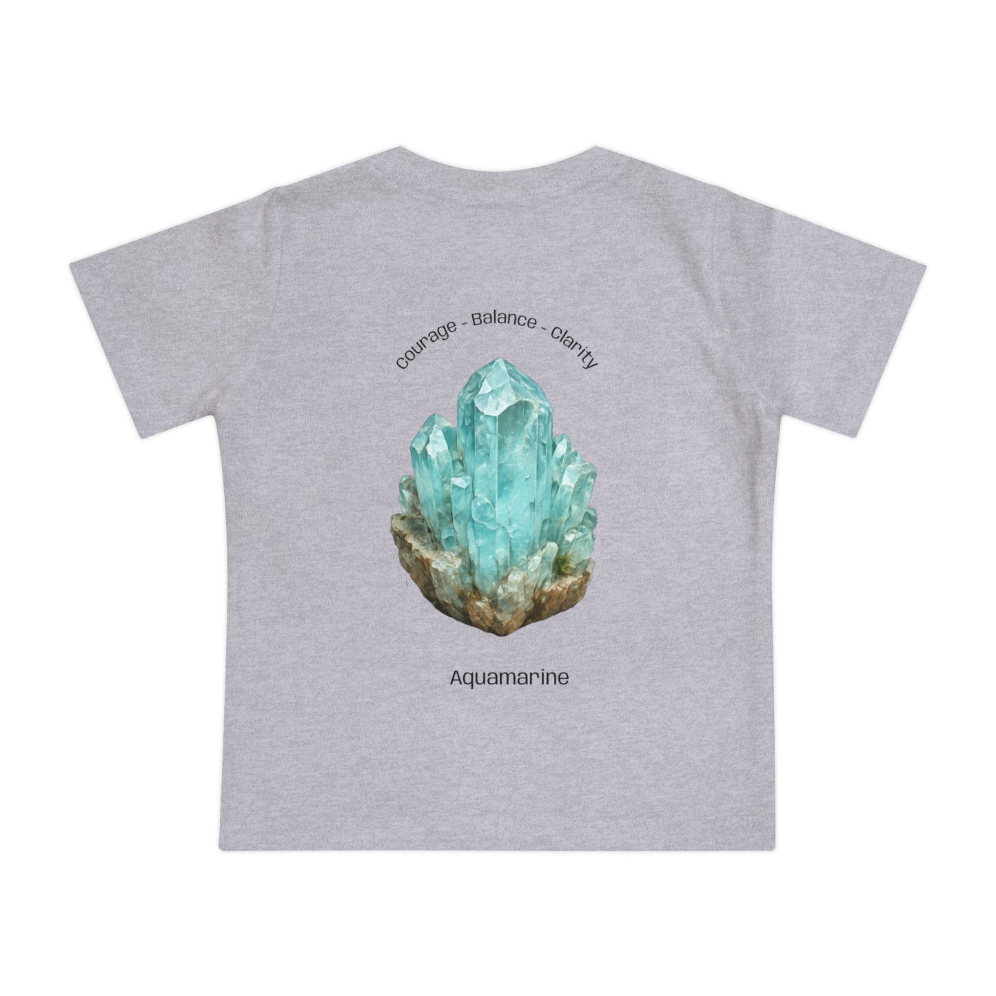 Baby March Birthstone Aquamarine Tee - Courage, Balance, Clarity
