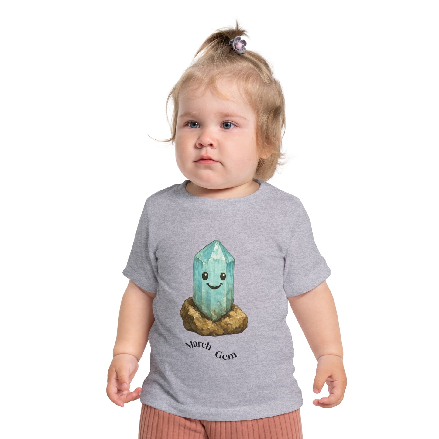 Baby March Birthstone Aquamarine Tee - Courage, Balance, Clarity