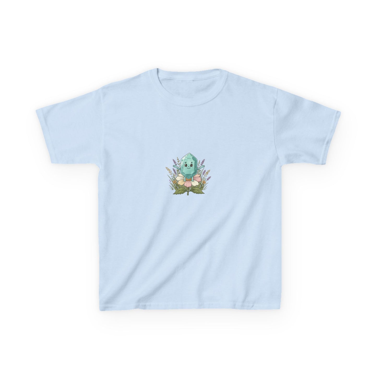 March Aquamarine Kids Heavy Tee — Courage, Balance, Clarity,