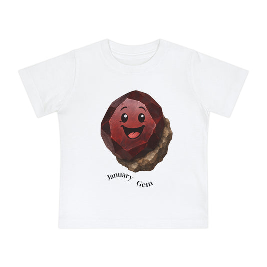 Baby January Birthstone Garnet Tee - Sincerity, Faith, Loyalty
