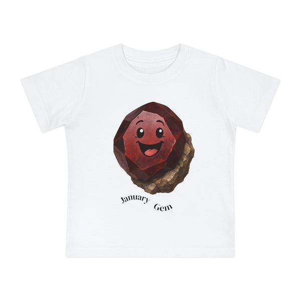 Baby January Birthstone Garnet Tee - Sincerity, Faith, Loyalty