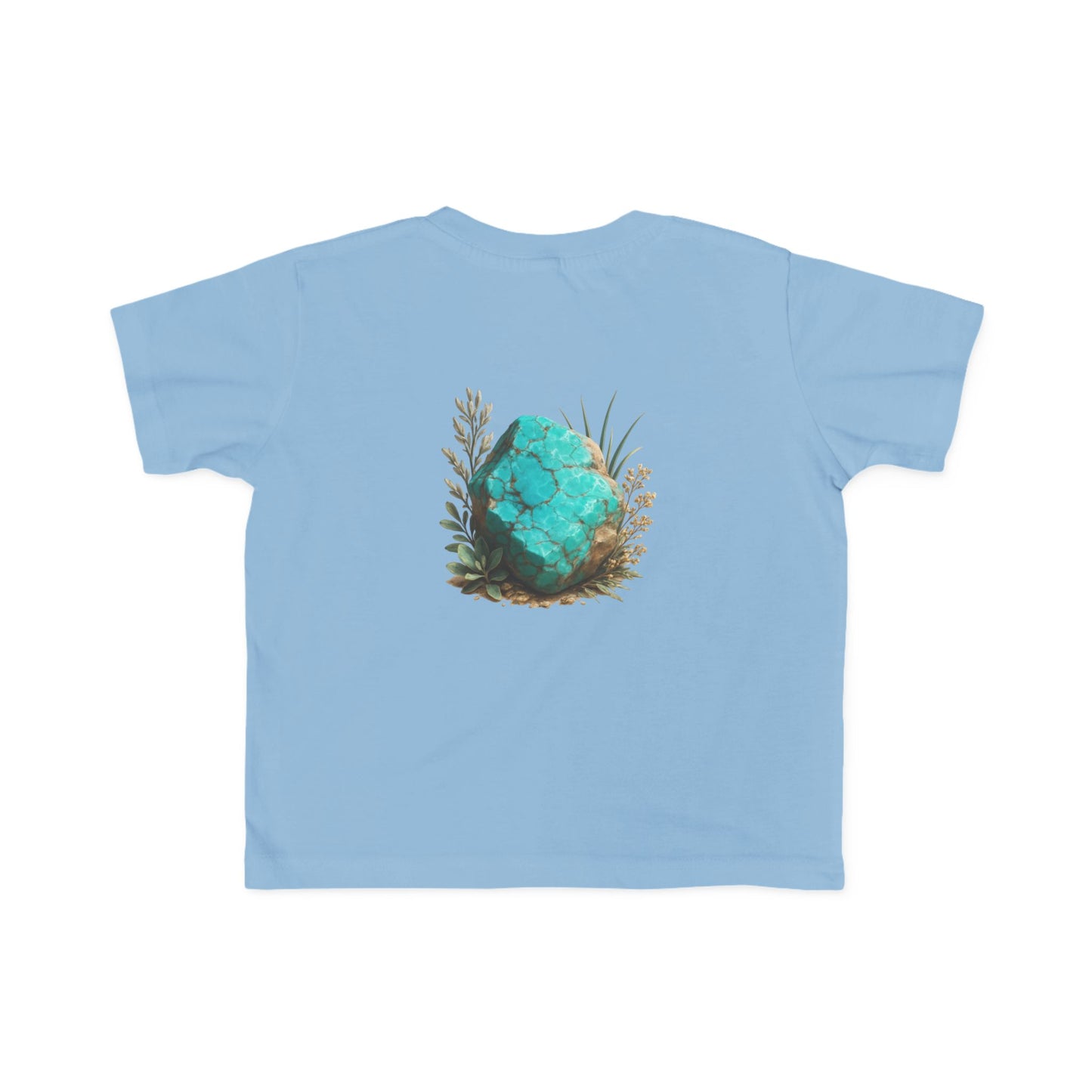 December Turquoise Toddler Tee - Peace, Protection, Luck
