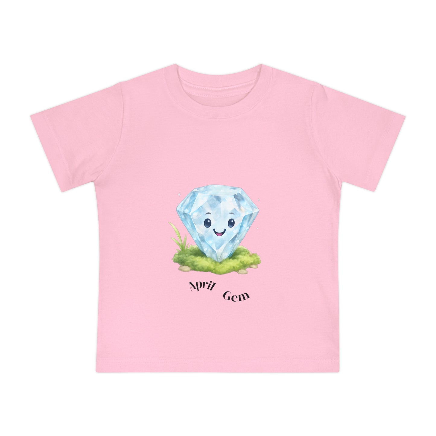 Baby April Birthstone Diamond Tee - Love, Strength, Unity