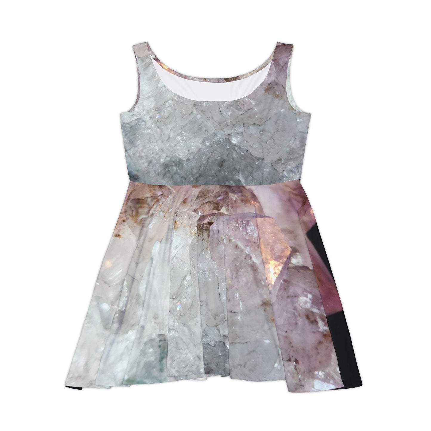 Amethyst Skater Dress Black I - Peace, Courage, Stability