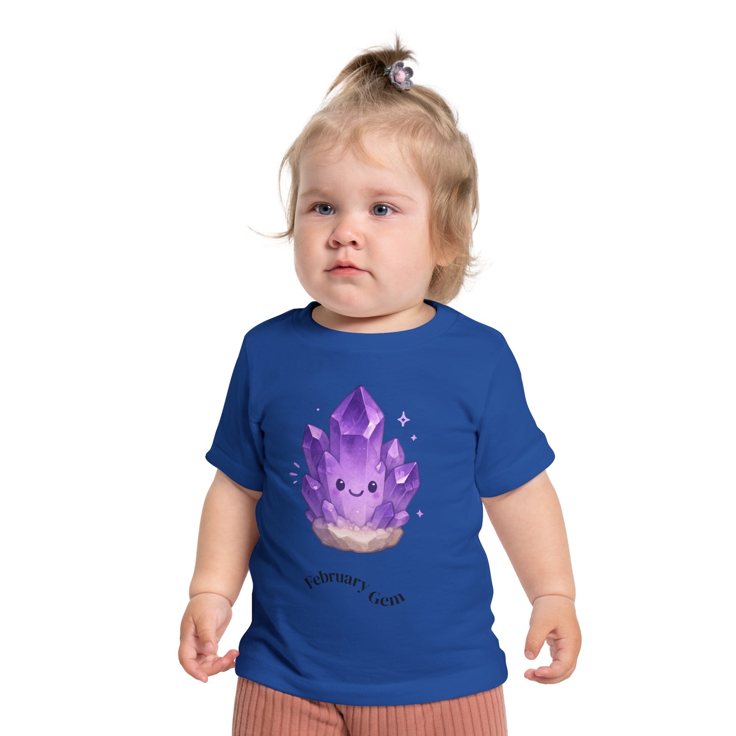 Baby February Birthstone Amethyst Tee - Peace, Courage, Stability