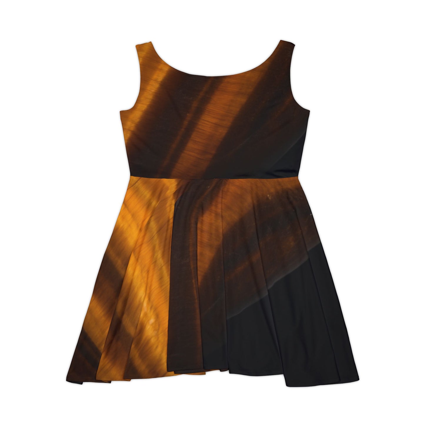 Tigers Eye Skater Dress Black I - Confidence, Courage, Protection