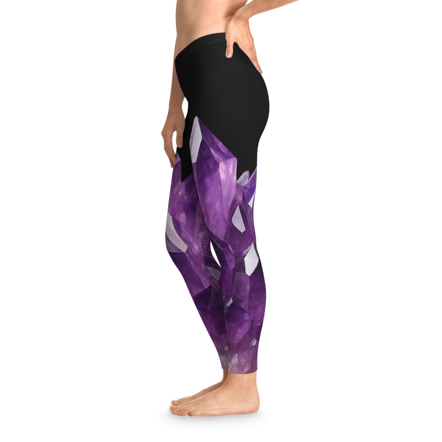 Amethyst Soft Stretchy Leggings -  Calm, Clarity, Protection