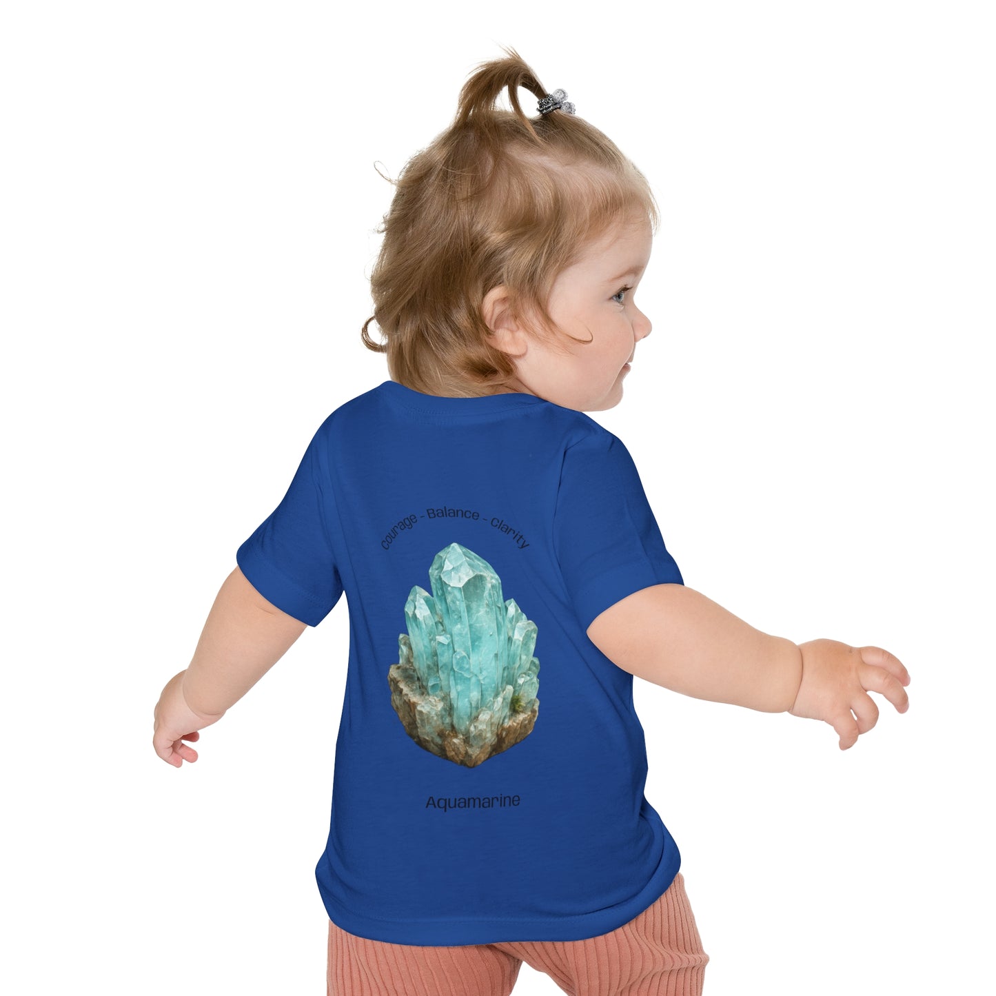 Baby March Birthstone Aquamarine Tee - Courage, Balance, Clarity