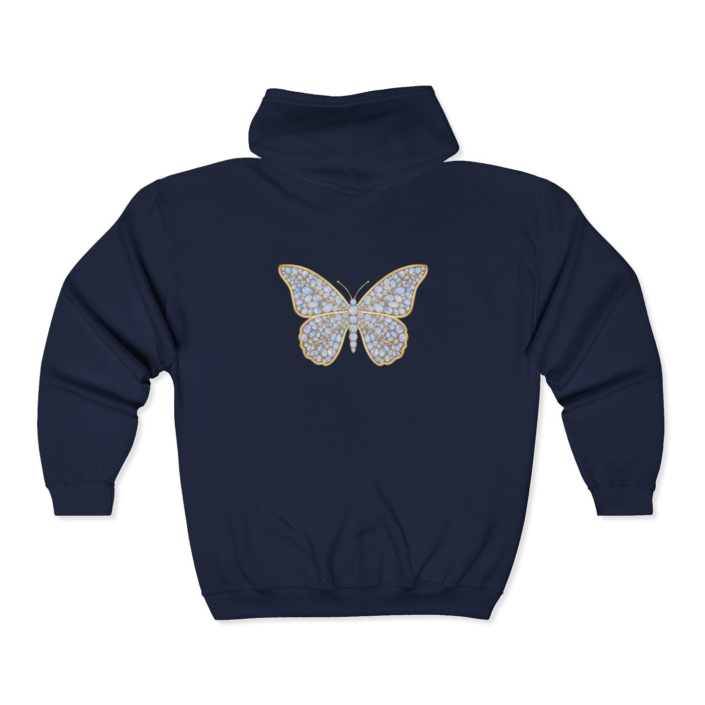 June Moonstone Zip Sweatshirt Butterfly - Balance, Hope, Abundance