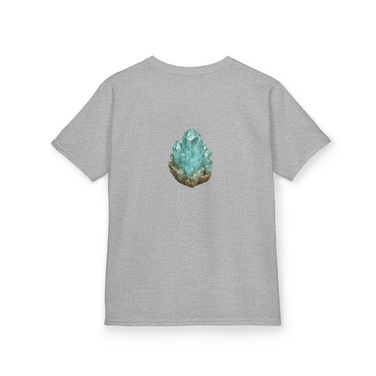 March Aquamarine Kids Heavy Tee — Courage, Balance, Clarity,