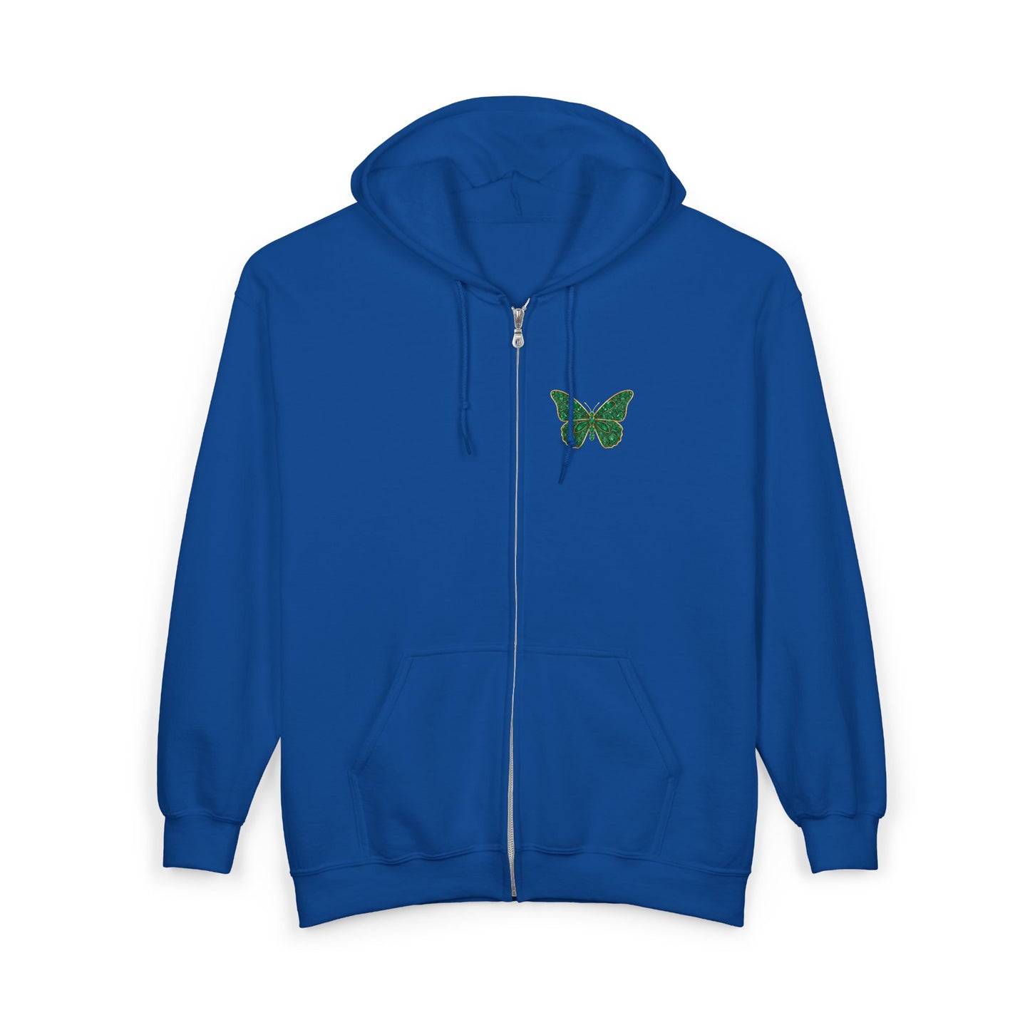 May Emerald Butterfly Zip Sweatshirt - Balance, Harmony, Healing