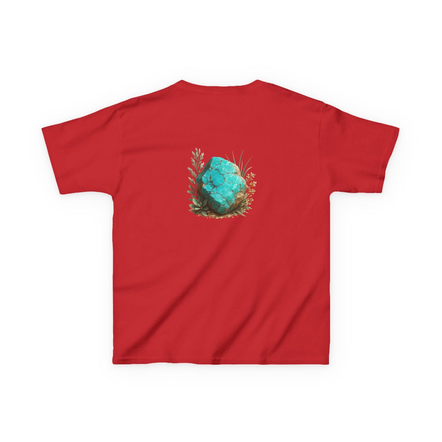December Turquoise Kids Heavy Tee - Peace, Protection, Luck