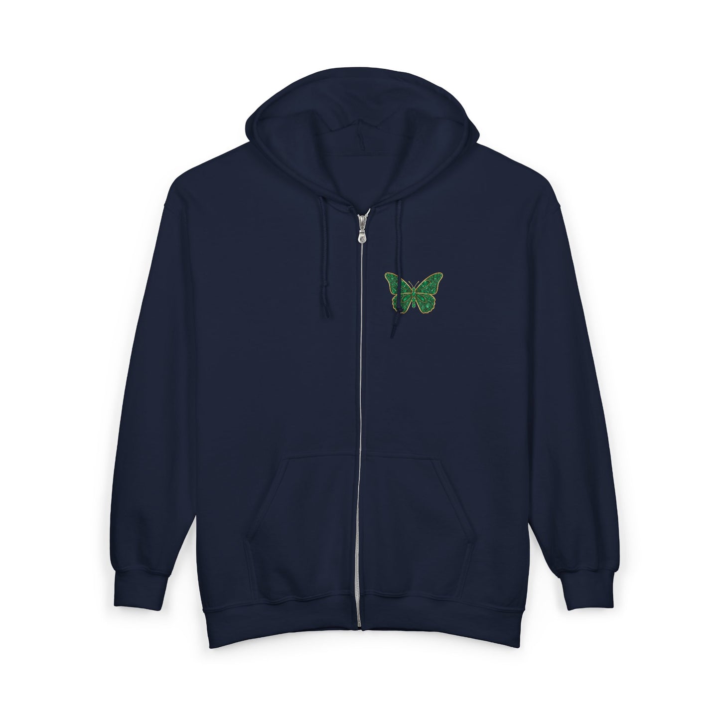May Emerald Butterfly Zip Sweatshirt - Balance, Harmony, Healing