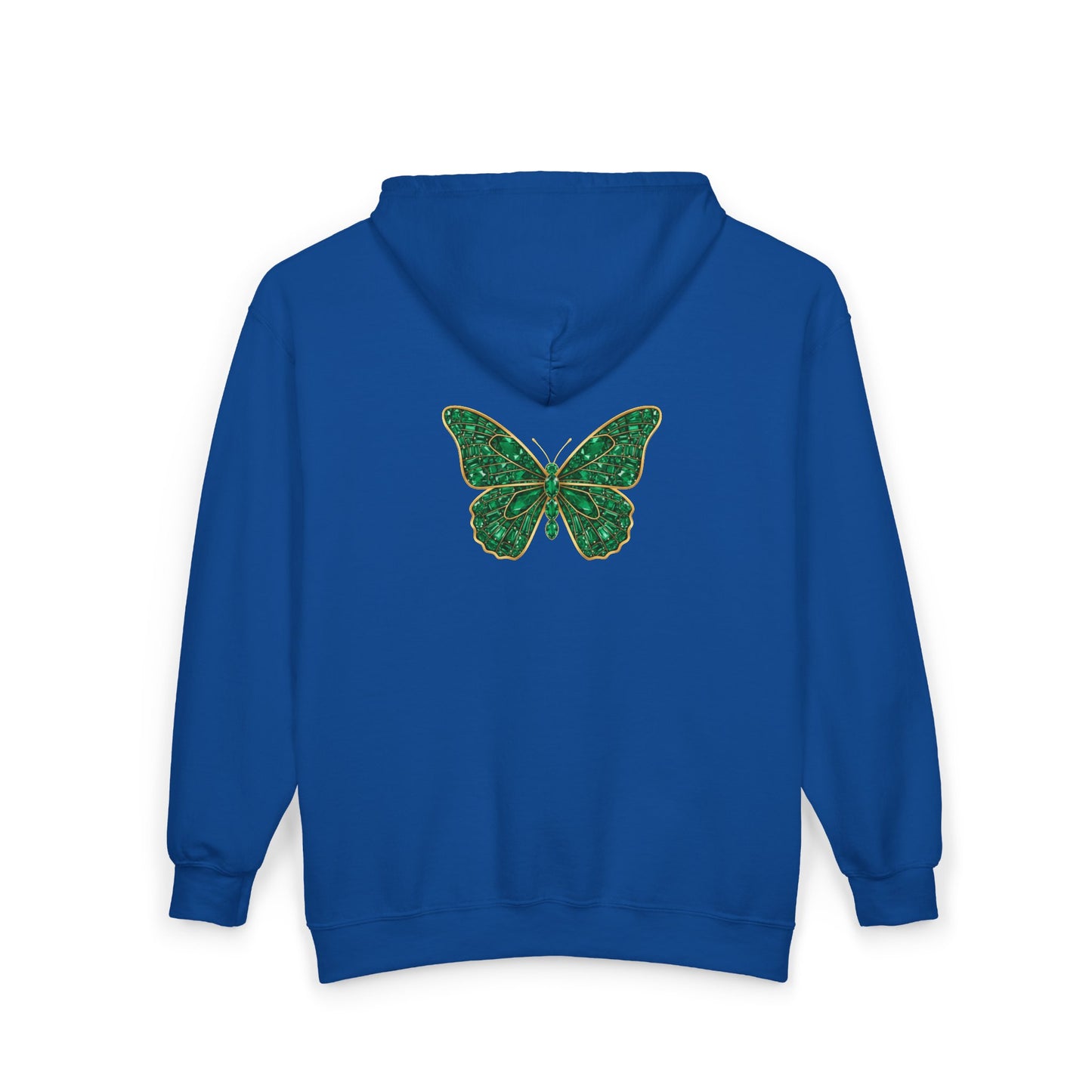 May Emerald Butterfly Zip Sweatshirt - Balance, Harmony, Healing