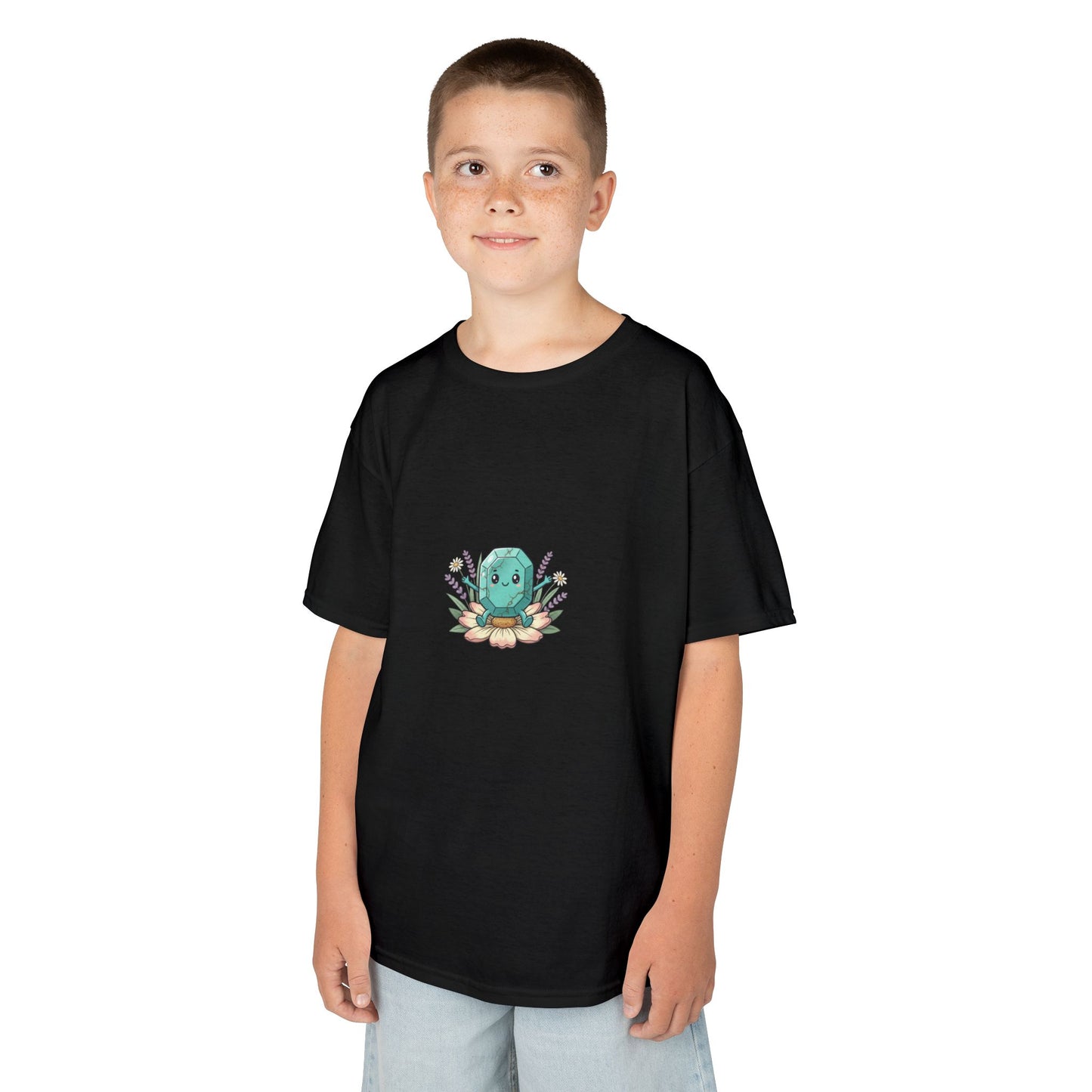 December Turquoise Kids Heavy Tee - Peace, Protection, Luck