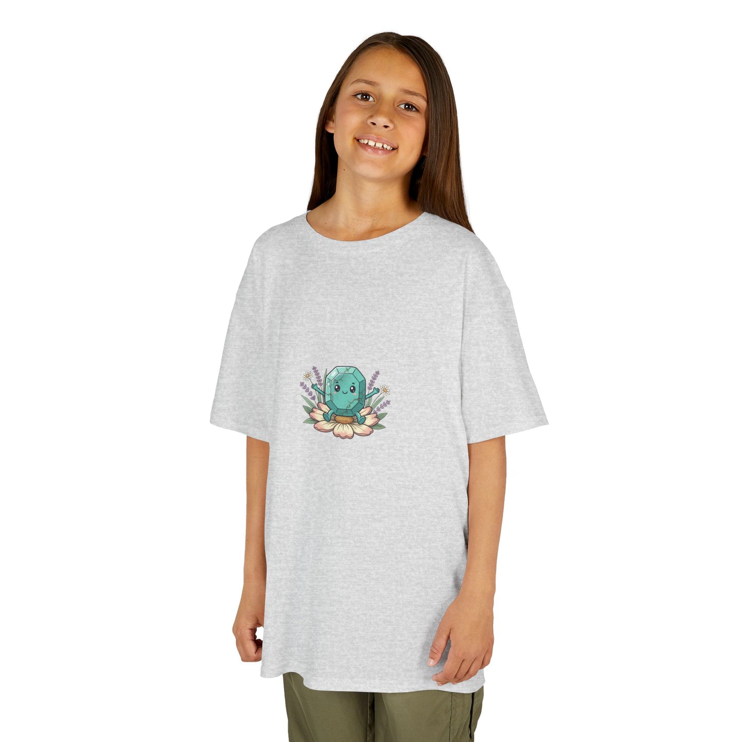 December Turquoise Kids Heavy Tee - Peace, Protection, Luck