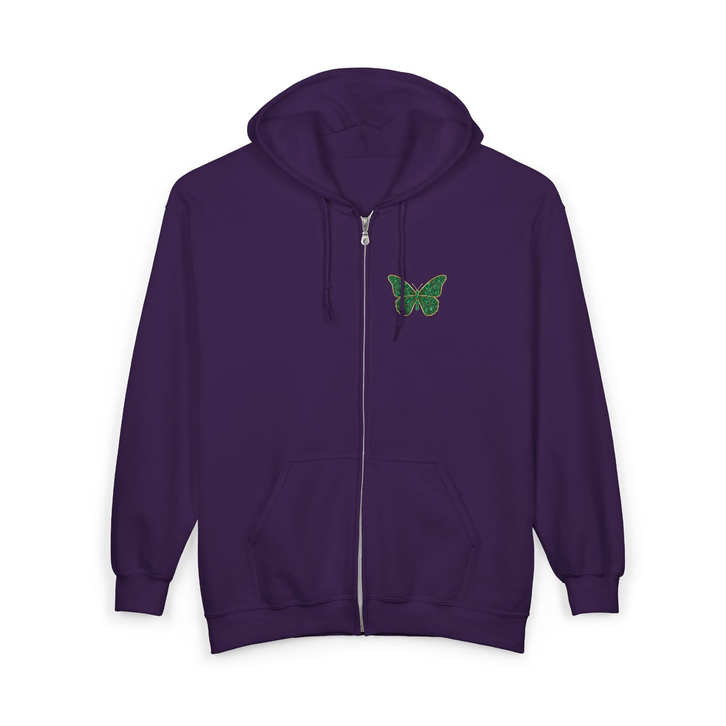 May Emerald Butterfly Zip Sweatshirt - Balance, Harmony, Healing